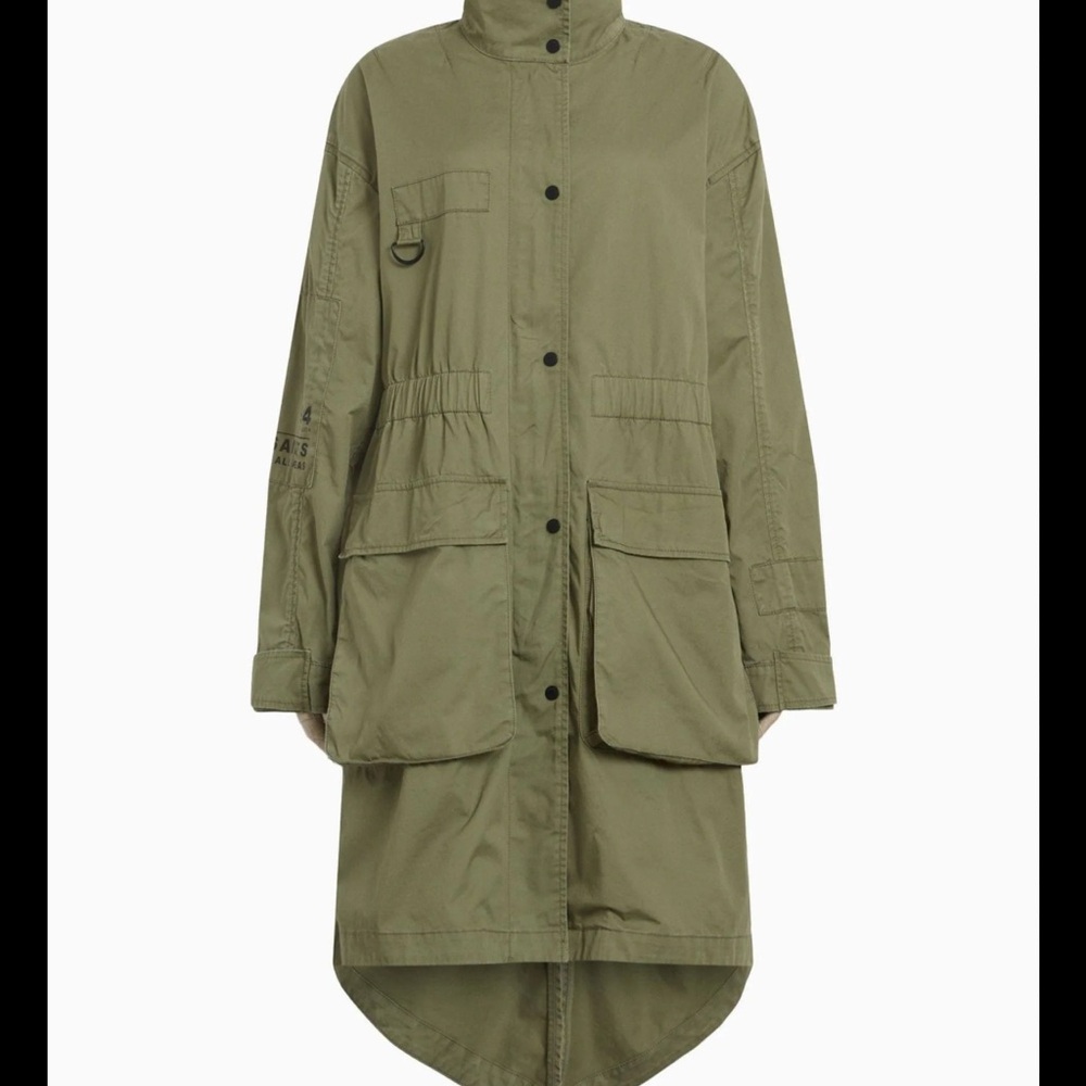All Saints - Women’s Mills Cotton Grafiti Parka - Picture 6 of 8